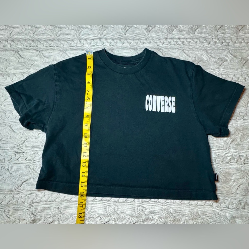 Converse Black Logo Cropped Tee #1039 - Picture 6 of 11